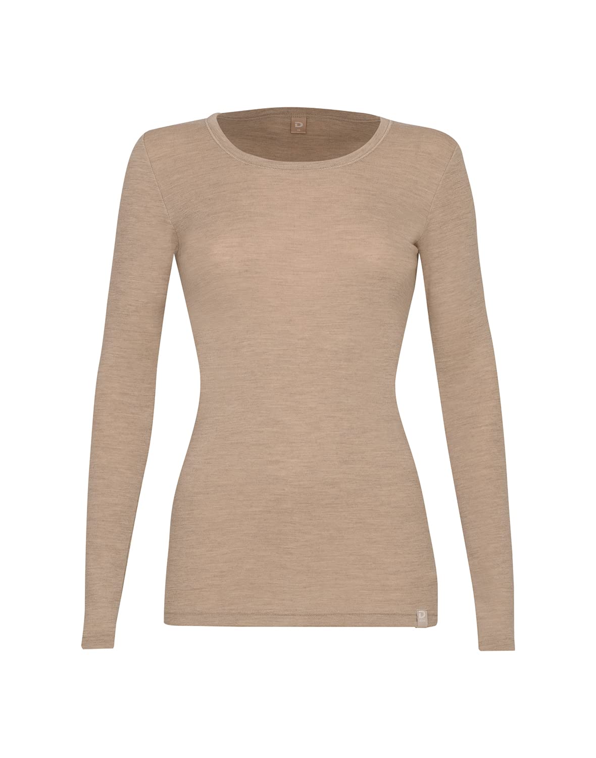Dilling Women's Beige Top - Organic Merino Wool 18