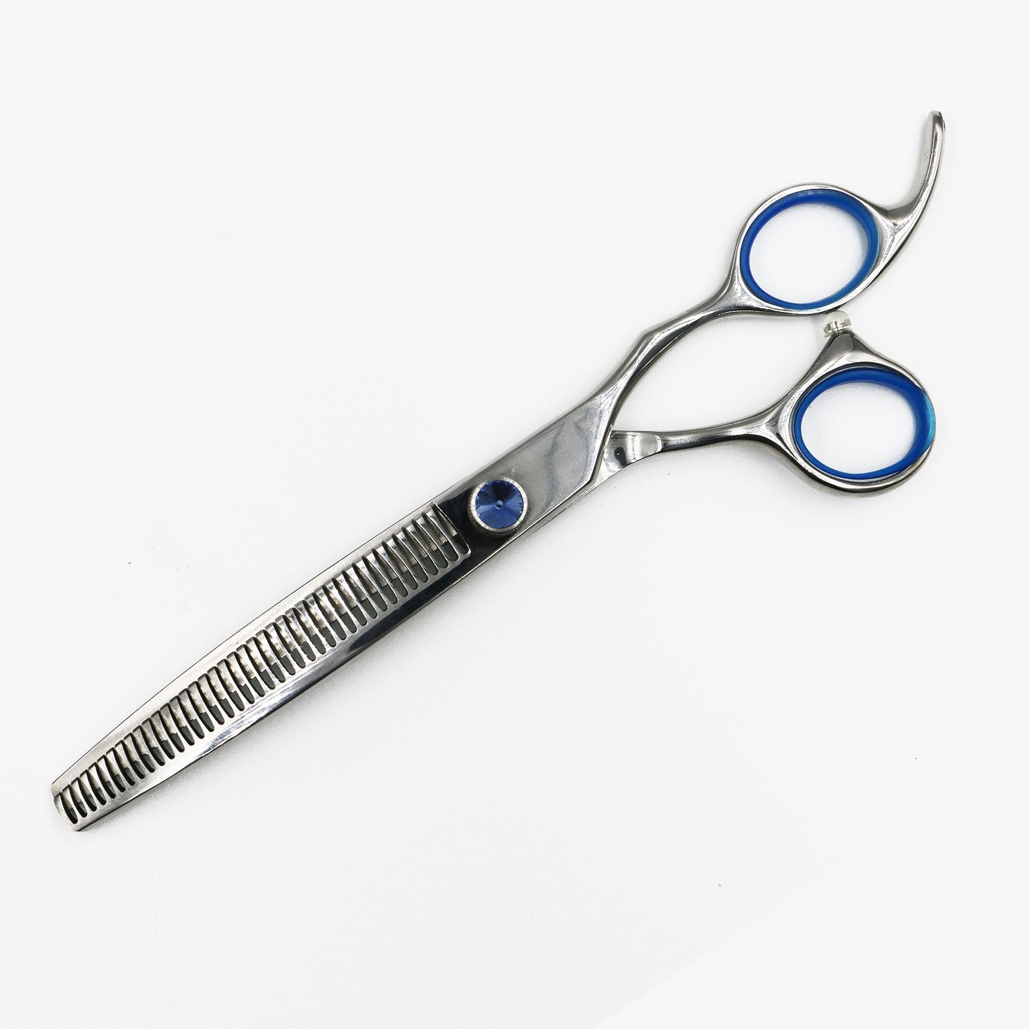Groomers Blue Topaz 7" 40T Curved Blending Professional Dog Grooming Scissors - Heavy Duty Stainless Steel