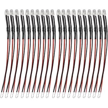 LOYELEY Chip LED, 0.1 inch 3 mm, Pack of 20, Railway Model, Train Model, Building Model, Decorative Wiring, Resistance Included, For Diorama Lighting White