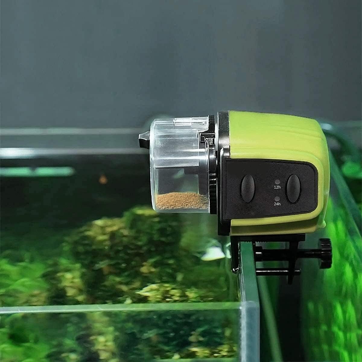 Fish Feeder Fish Feeder Intelligent Control Durable Automatic Fish Feeder One-Button Intelligent Timing Feeding with Moisture-Proof Cover Auto Fish Feeder