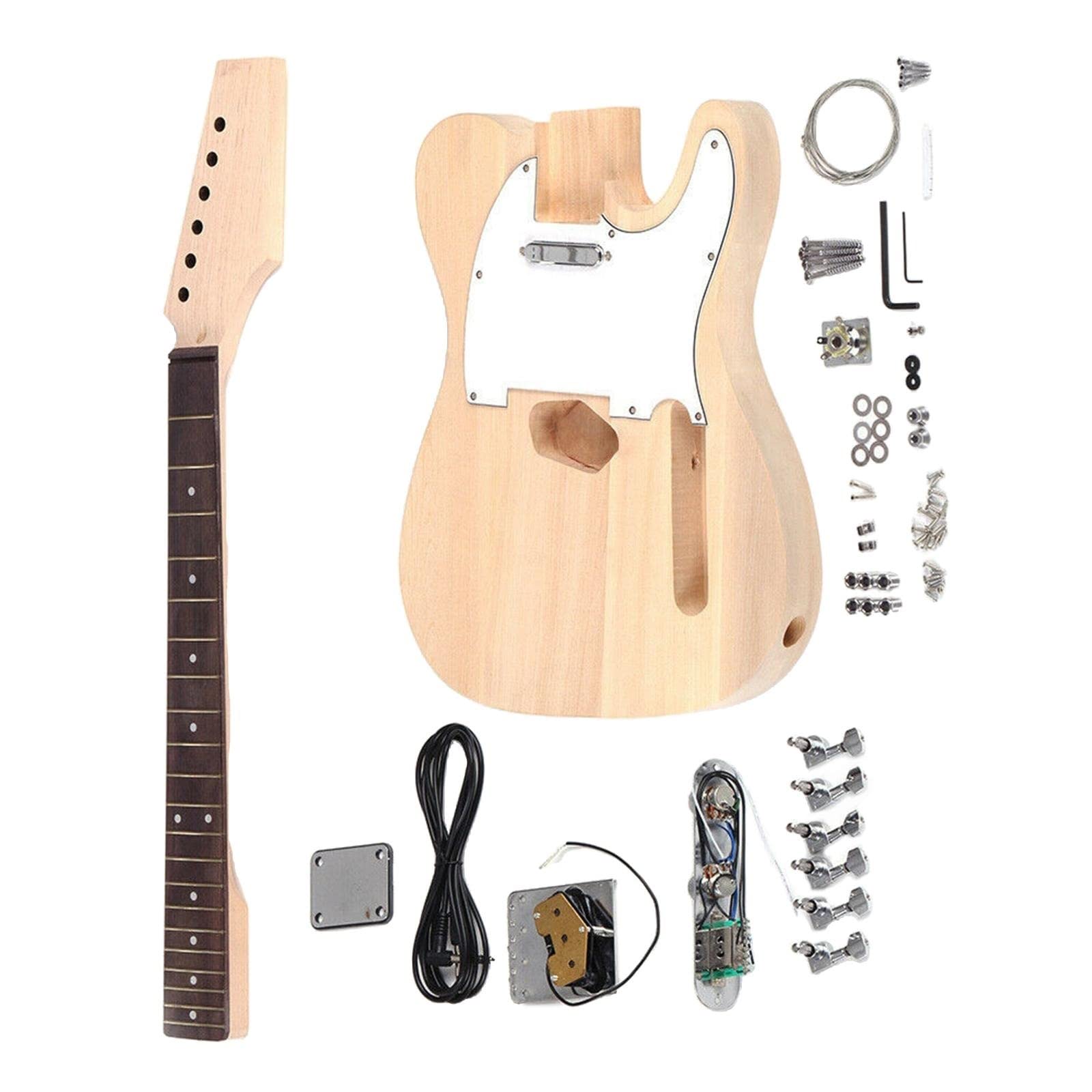 Profesjonalny zestaw do gitary elektrycznej DIY Zestaw Gitary Elektrycznej Korpus Z Lipy Podstrunnica Z Palisandru Dla Miłośnika Gitary Instrument Muzyczny Zestaw gitarowy DIY