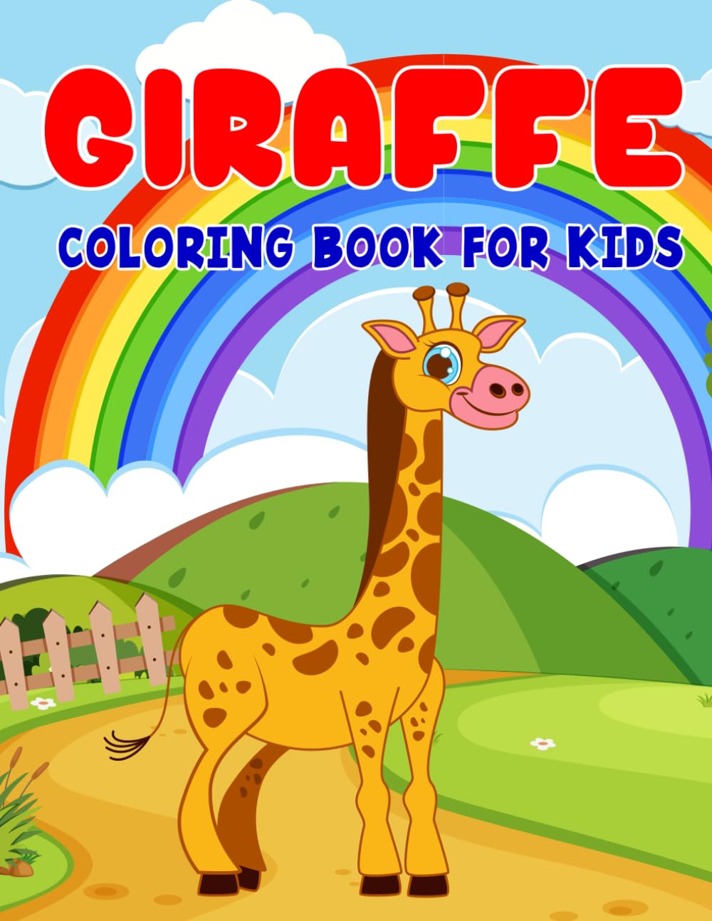 Giraffe Coloring Book for Kids: Giraffe Coloring Book for Kids 3-8, Cute Animal Coloring Book for Girls and Boys
