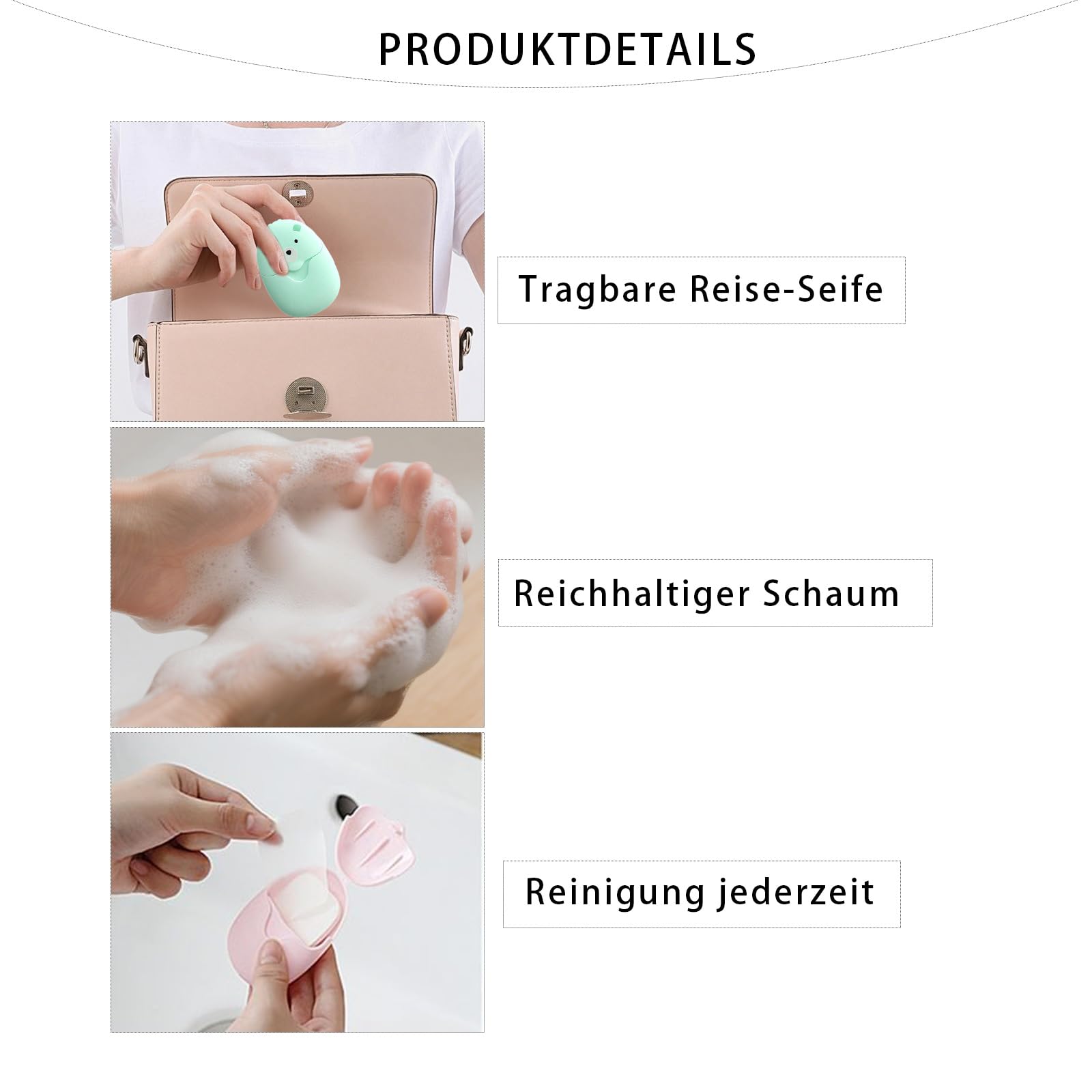 300 Seifenblätter Reisewaschmittel - Tragbare Seife Für Outdoor & Camping