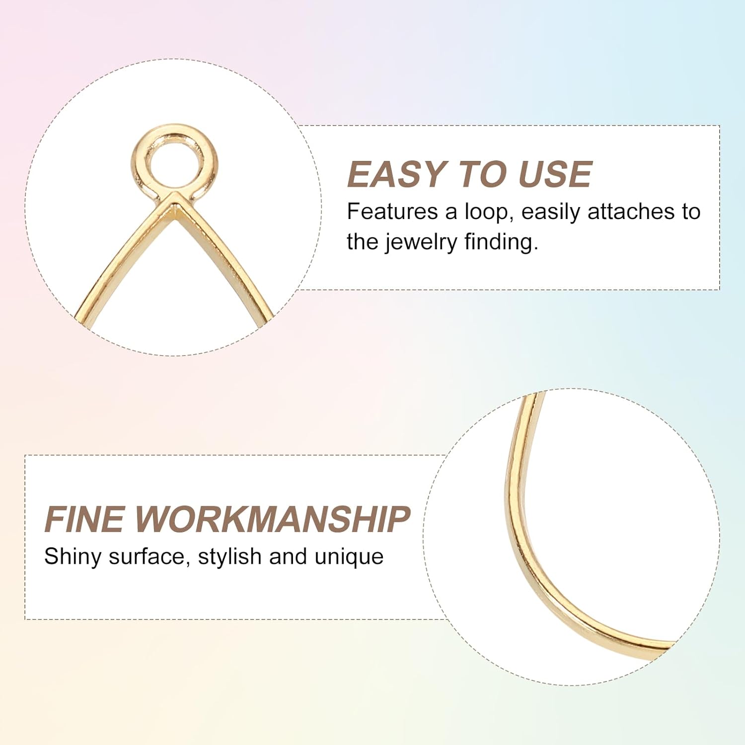 uxcell 32 Pcs Open Bezel, Teardrop Resin Bezels Pendants Open Back Bezels Metal Hollow Frame Charm for DIY Resin Crafts Earrings Jewelry Making, Gold - Image 3