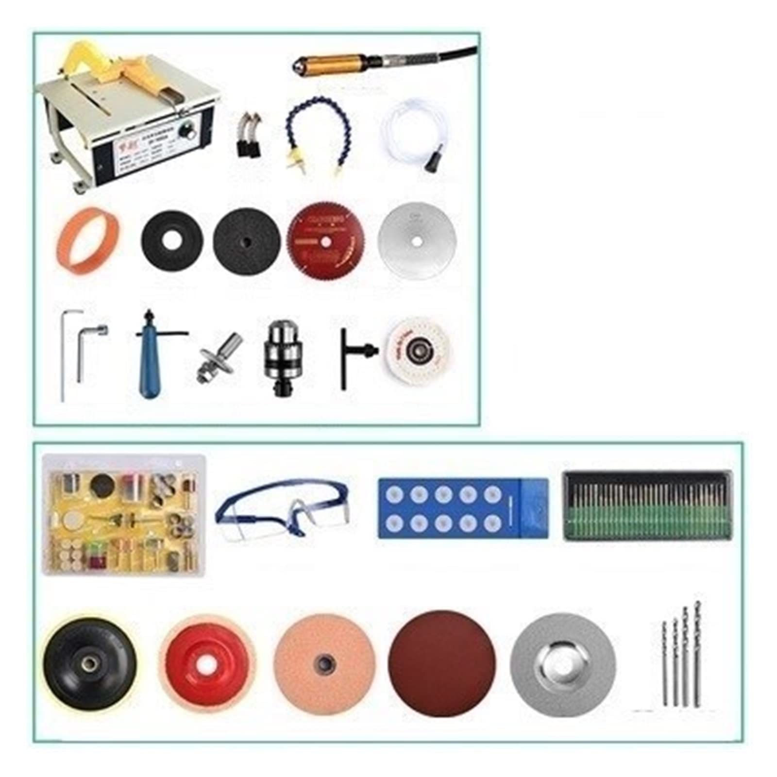1500W Grinding Machine Small Jade Cutting Machine Grinding and Polishing Machine Tool High-Power Jade Carving Machine(Polished Set)