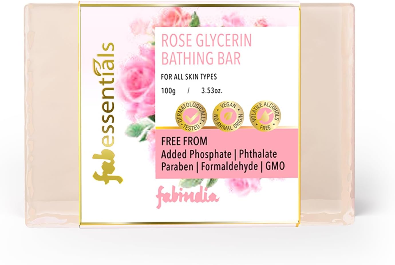 Wild Rose Glycerin Bathing Bar 100g| Moisturizing & Cleansing Soap for Clear, Smooth Skin | Natural & Dermatologist Approved | For All Skin Types