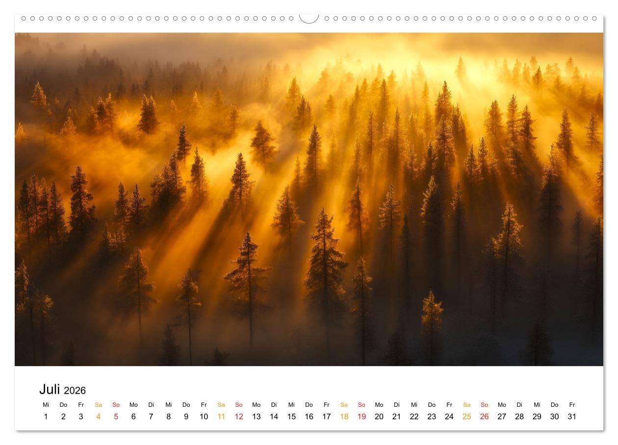 Mystischer Nebel (hochwertiger Premium Wandkalender 2026 DIN A2 quer), Kunstdruck in Hochglanz: Lassen Sie sich von der Poesie der Natur verzaubern. (CALVENDO Natur)