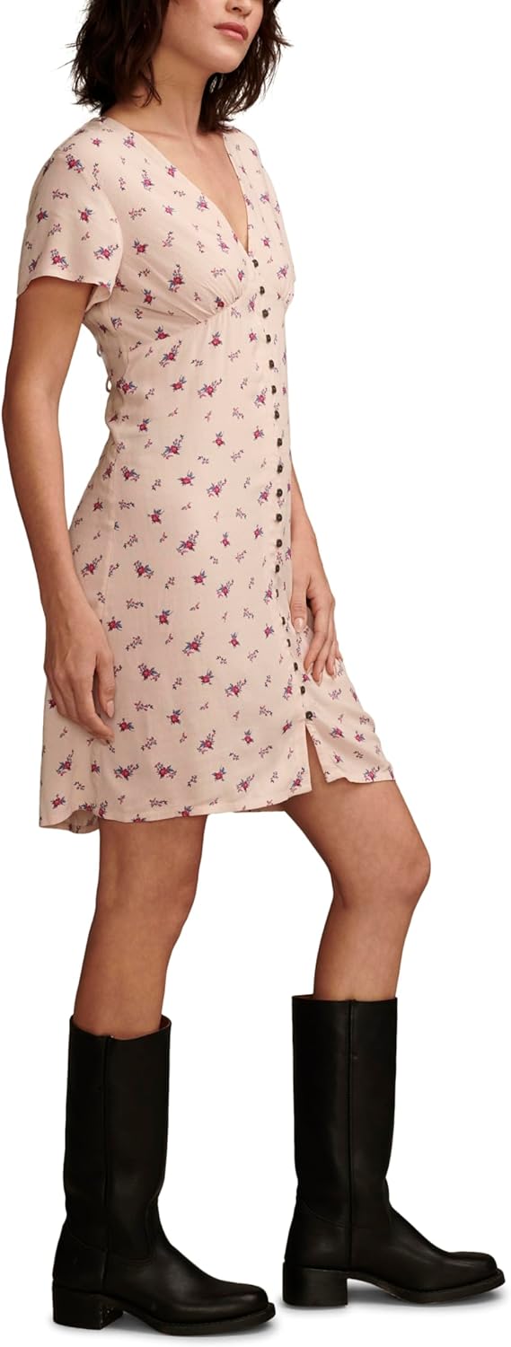 Lucky Brand Womens Lucky Brand Women's Mini Short Sleeve Slip Dress - Image 4