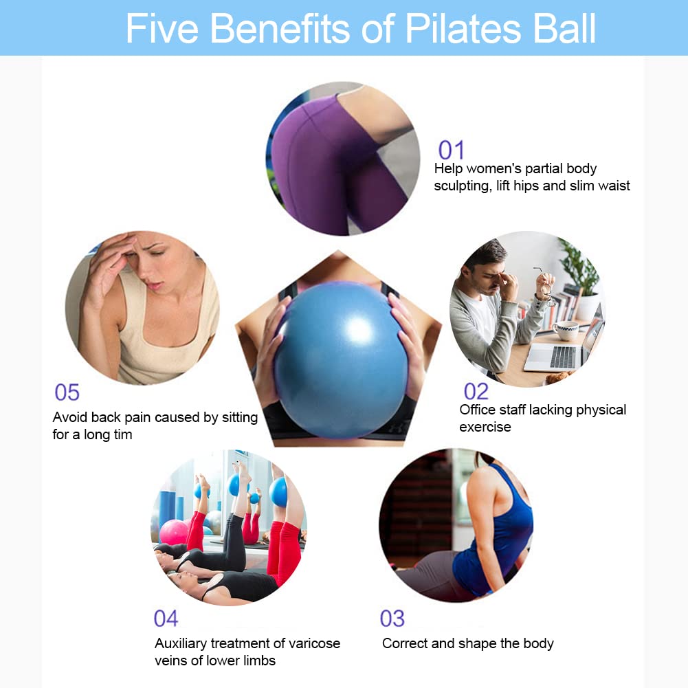 Palla Yoga Antiscivolo QEEROYO - Palla Fitness Per Pilates, Allenamento E Esercizi A Casa