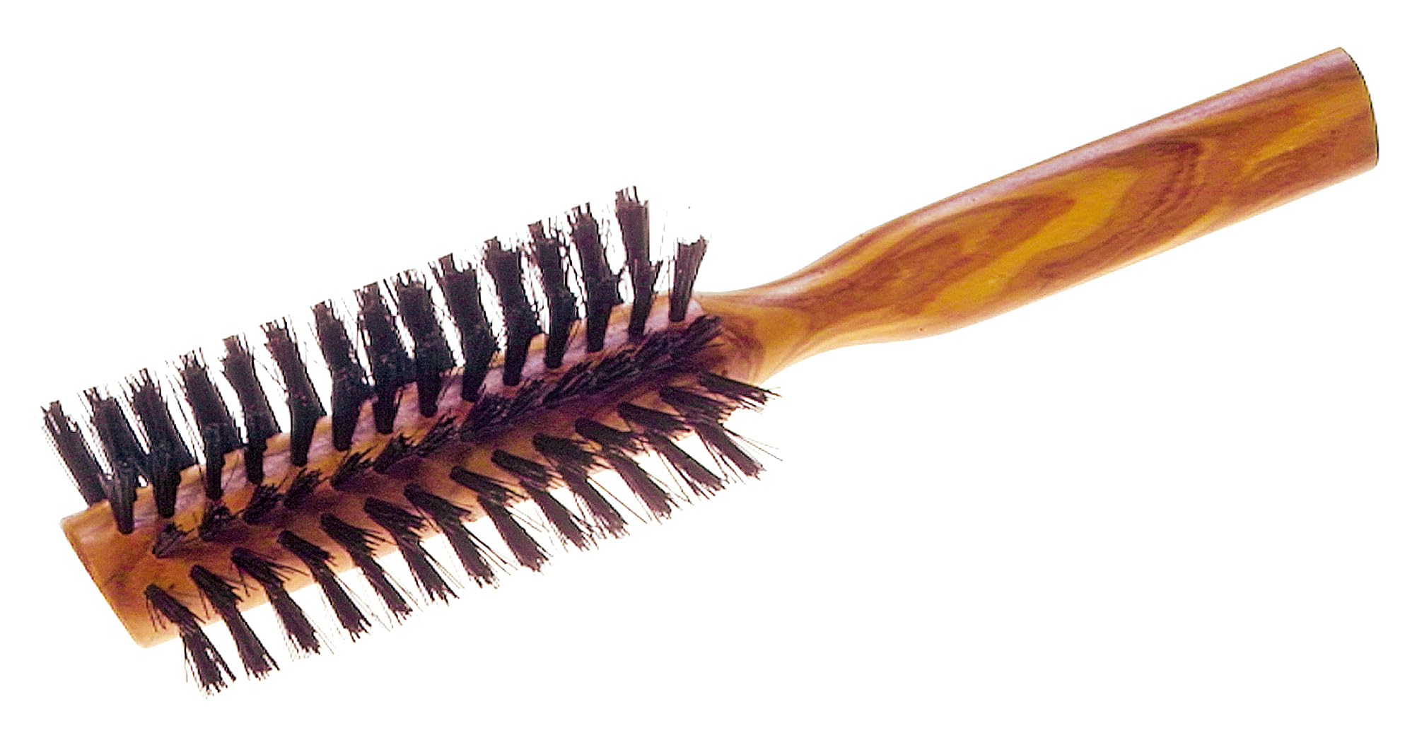 Wild Boar's Bristle Half Round Hair Brush with Waxed Olive Wood Handle, 8-1/2-Inches made in Germany by Nessentials