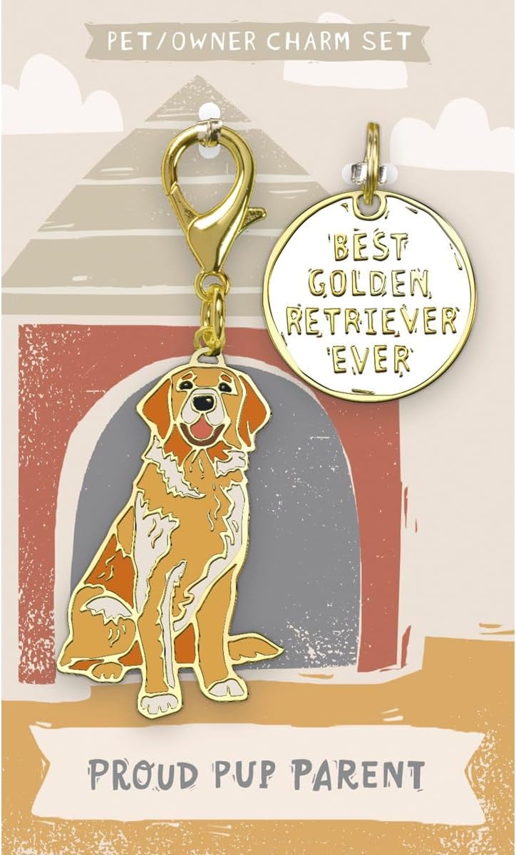Primitives By Kathy Dog Collar Charm Set - Golden Retriever