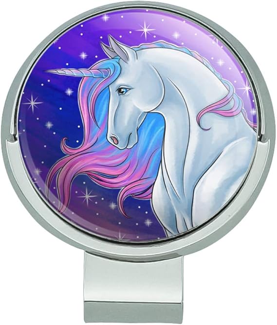 Review GRAPHICS & MORE Majestic Unicorn Pink Purple Blue Golf Hat Clip with Magnetic Ball Marker