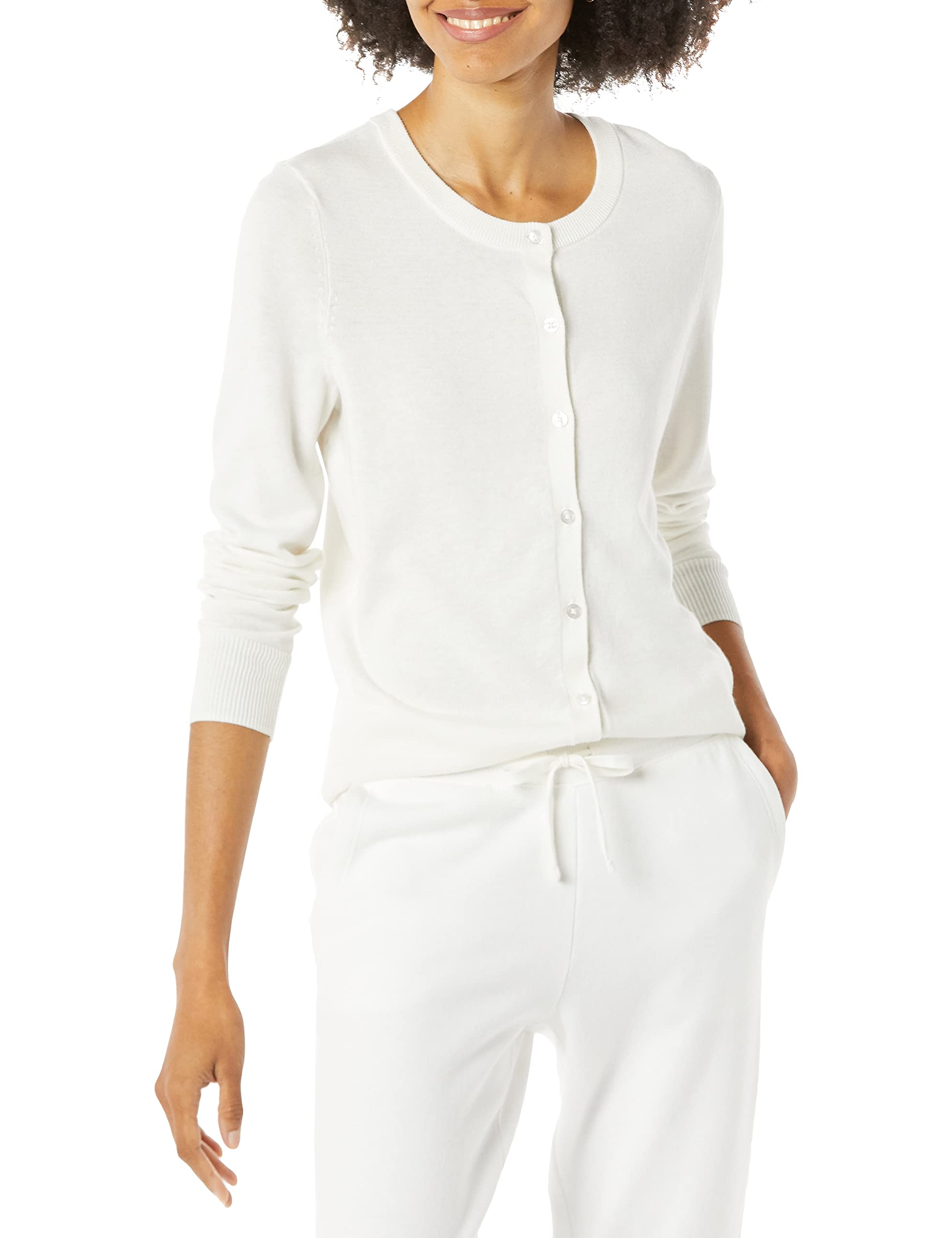 Amazon Essentials Cardigan Girocollo Leggero (Taglie Forti Disponibili) Donna