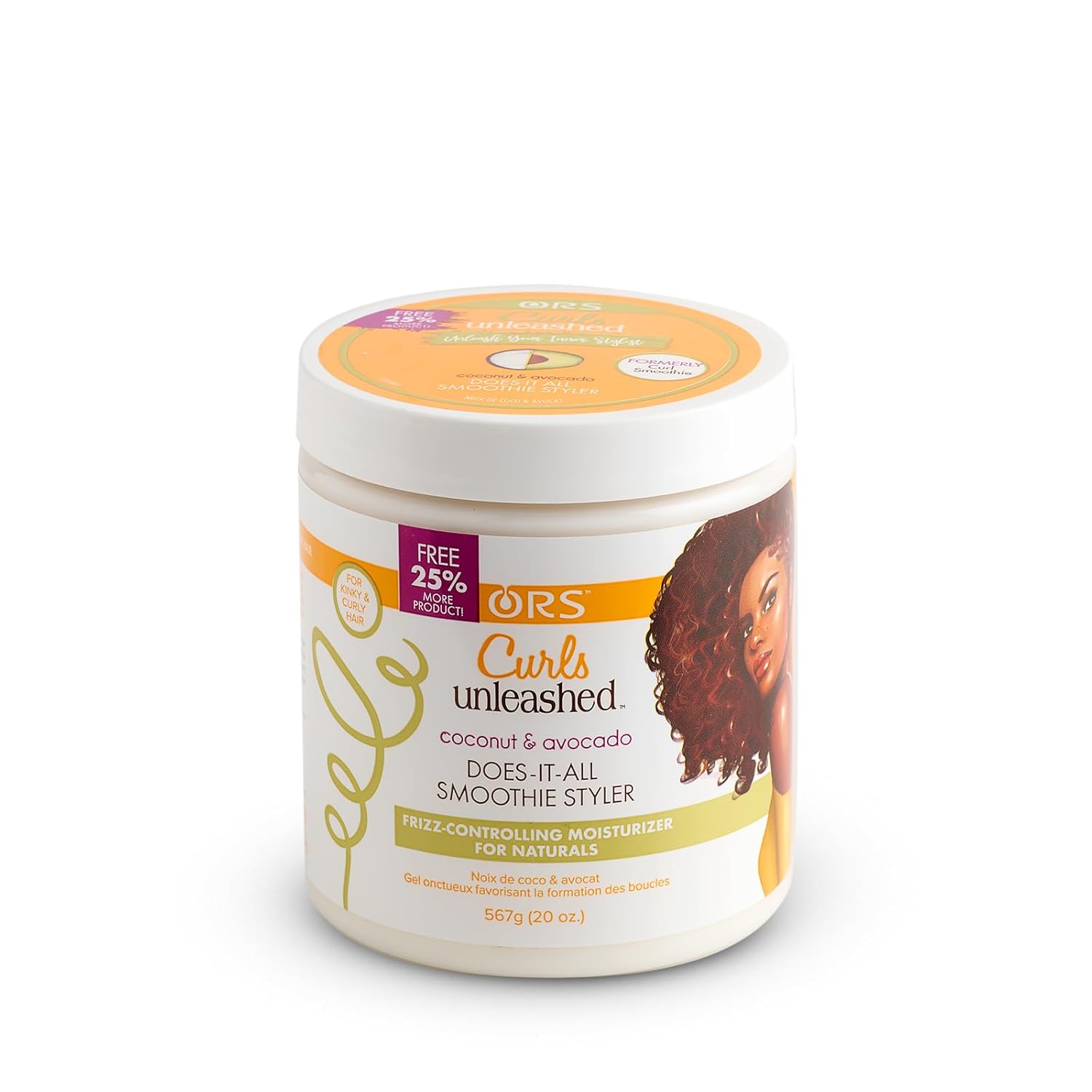 Curls Unleashed Style & Maintenance Coconut and Avocado Curl Enhancing Smoothie, Hydrating Curl Smoothie, (20 oz)