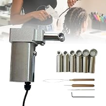 Dreadlock Machine,Instant Dreadlock Machine,Electric Dreadlock Tool with 6 Replacement Heads,Handheld Dreadlock Machine,Automatic Instant Loc Machine,Diy Electric Crochet Machine For Dreads