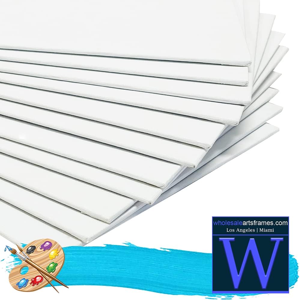 14x14 White Canvas Boards for Painting Bulk 12 Pack.Paint Canvases for Painting Art.Artist Blank Canvases for Painting 14x14 Canvas Panels.Quality Acid Free Primed Canvas Boards for Acrylic,Oil etc
