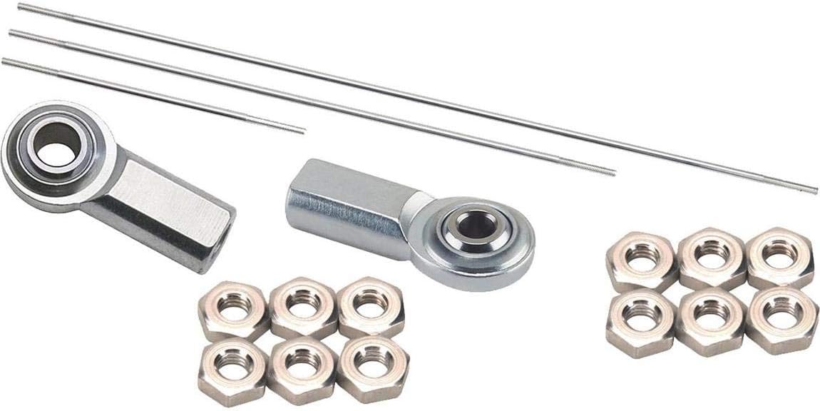 Aluminum Bell Crank Linkage Rods Kit, Rods/Rod Ends/Jam Nuts