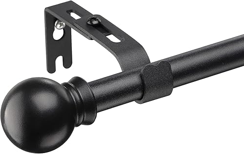 YeYeBest Barras de cortina para ventanas de 28 a 50 pulgadas, juego de barras de cortina de metal de 58 pulgadas, barra de cortina Winbdow