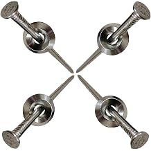 4 Piece Solid Stainless Steel Out-Door Patio Rug Stakes Outdoor Rug Holder RV Outdoor/Garden Furniture - Anchoring Blankets, Camping Tents, Tarps, and RV Mats - Easily Secure Your Rug to The Ground