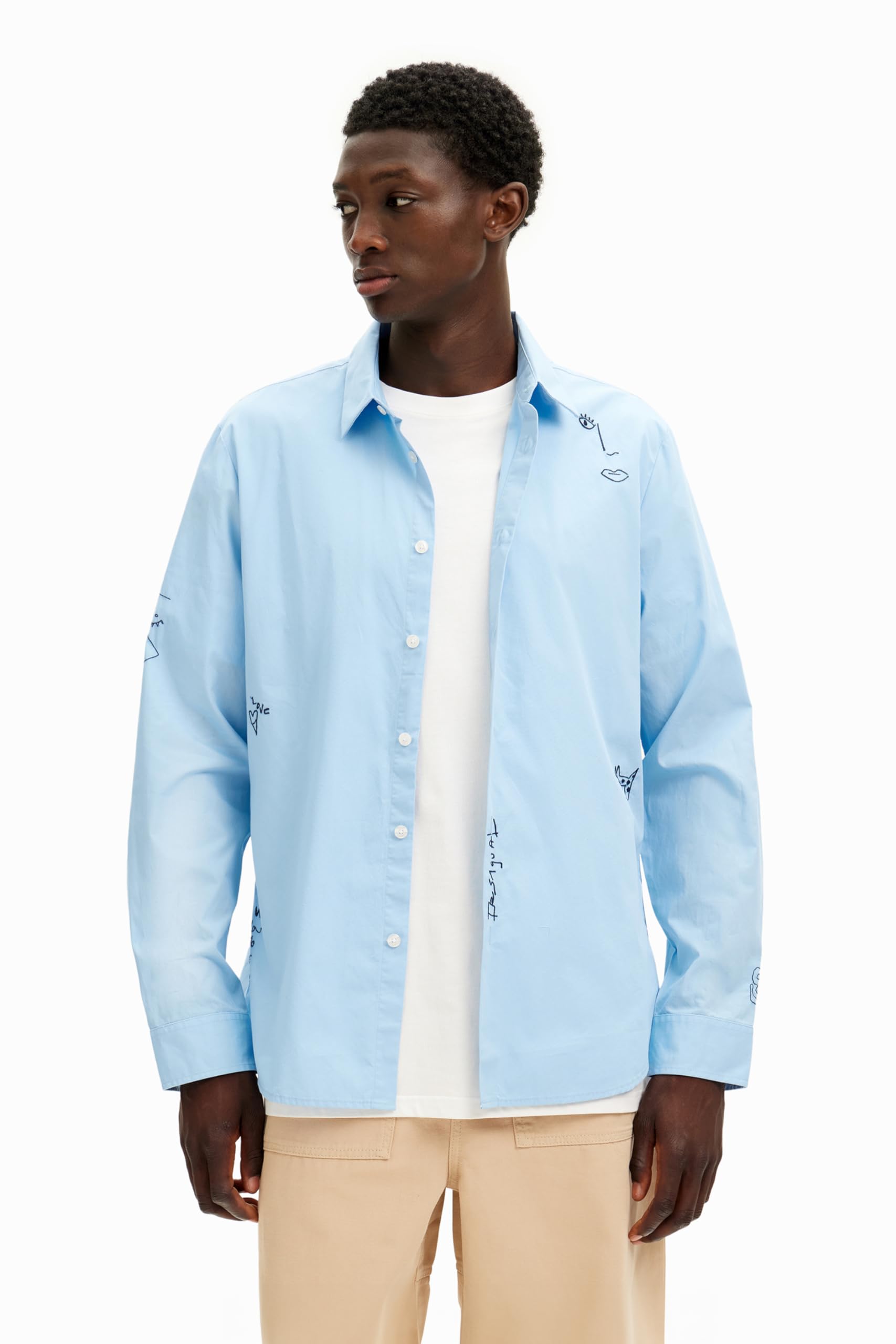 Desigual CAM_Amadeo, 5004 Light Blue, M