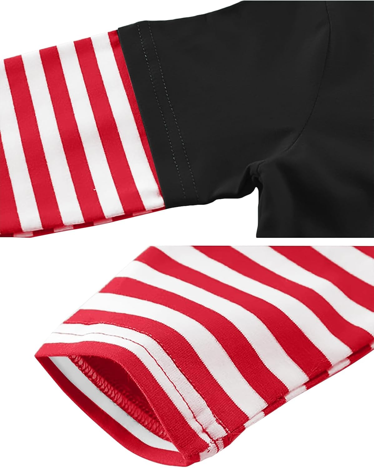 VVNTY Kids Valentines Shirt Boys Girls Cute Heart Graphic Tee Teen Stripe Long Sleeve Tops 5-12y - Image 5