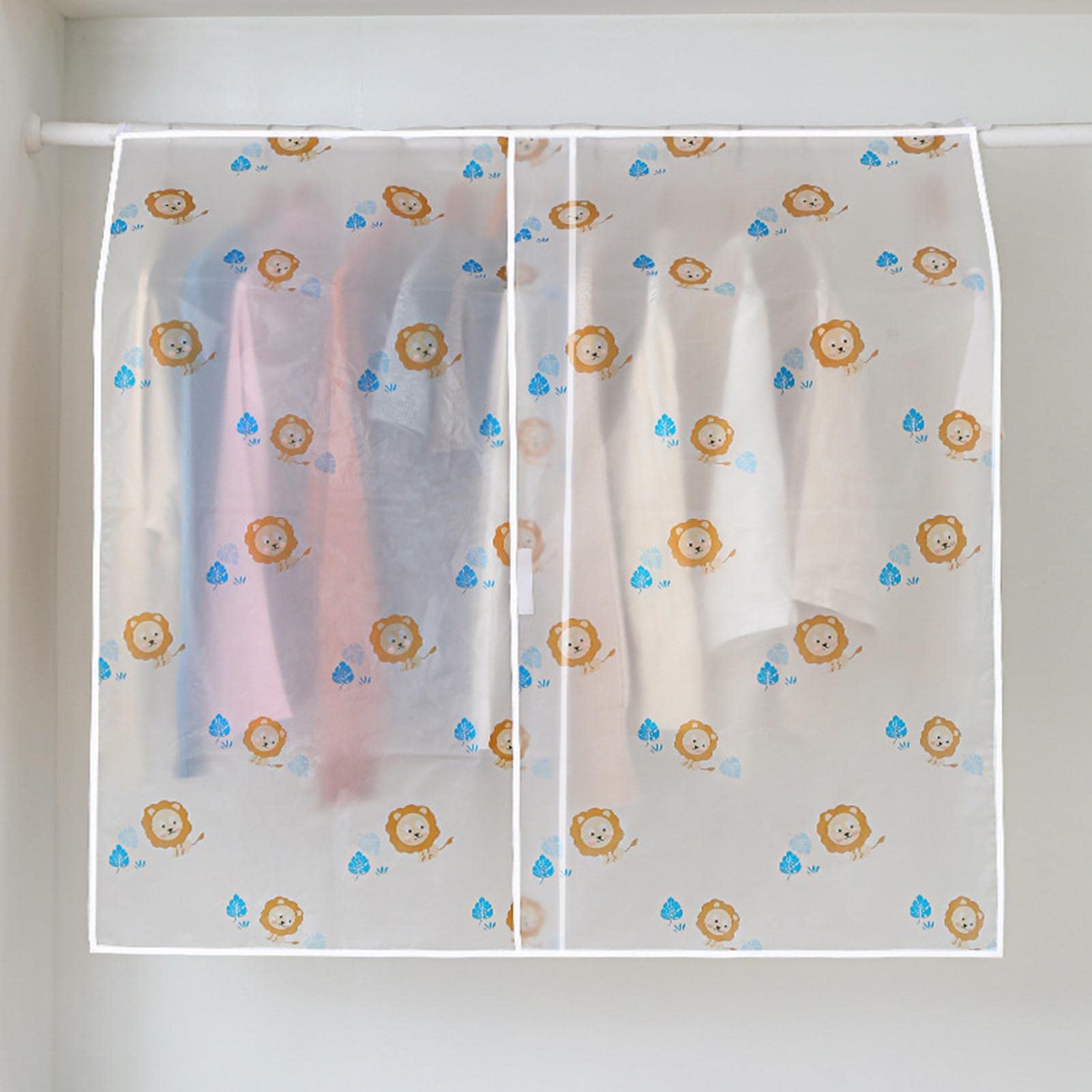 Borse Porta Abiti Da Appendere In PEVA Traslucido – Con Cerniera E Velcro – Grande Capacità 54,9x50x89,9 Cm – Protezione Da Polvere E Umidità