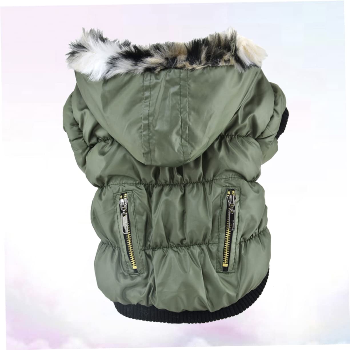 INOOMP 2piezas Abrigo para Perro Chaqueta Cálida De Otoño Invierno Ropa para Mascotas Diseño De Botones Color Verde XS