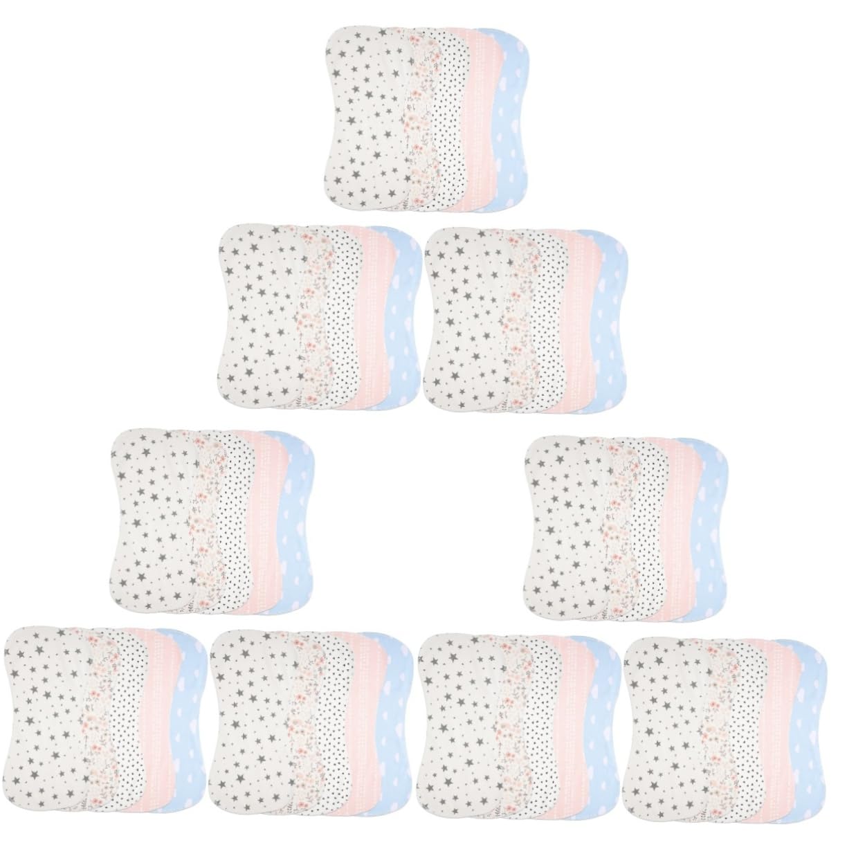 Hohopeti 15pièces Bavoirs Coton Pour Serviettes De Burp Douces Et Absorbantes Bavoirs Réversibles Imprimés Pour Nourrissons La Salive Écoulements Alimentaires