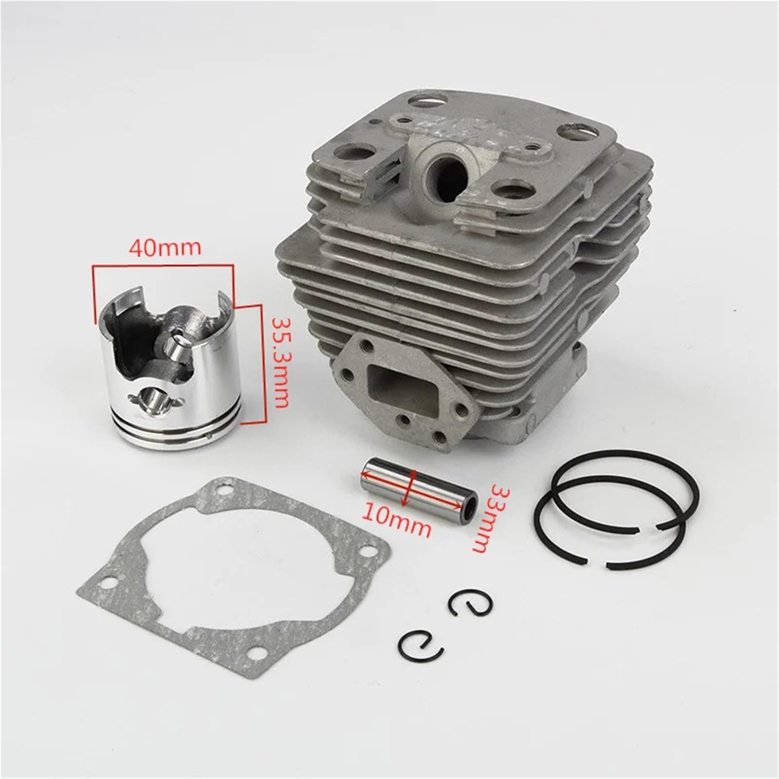 40mm Cylinder montaż pasuje do Zenoah G4k G45 G45l BC4310 Hus 443r Kosa spalinowa Turnner Cylinder pierścień tłokowy zestaw Repl Komastu części