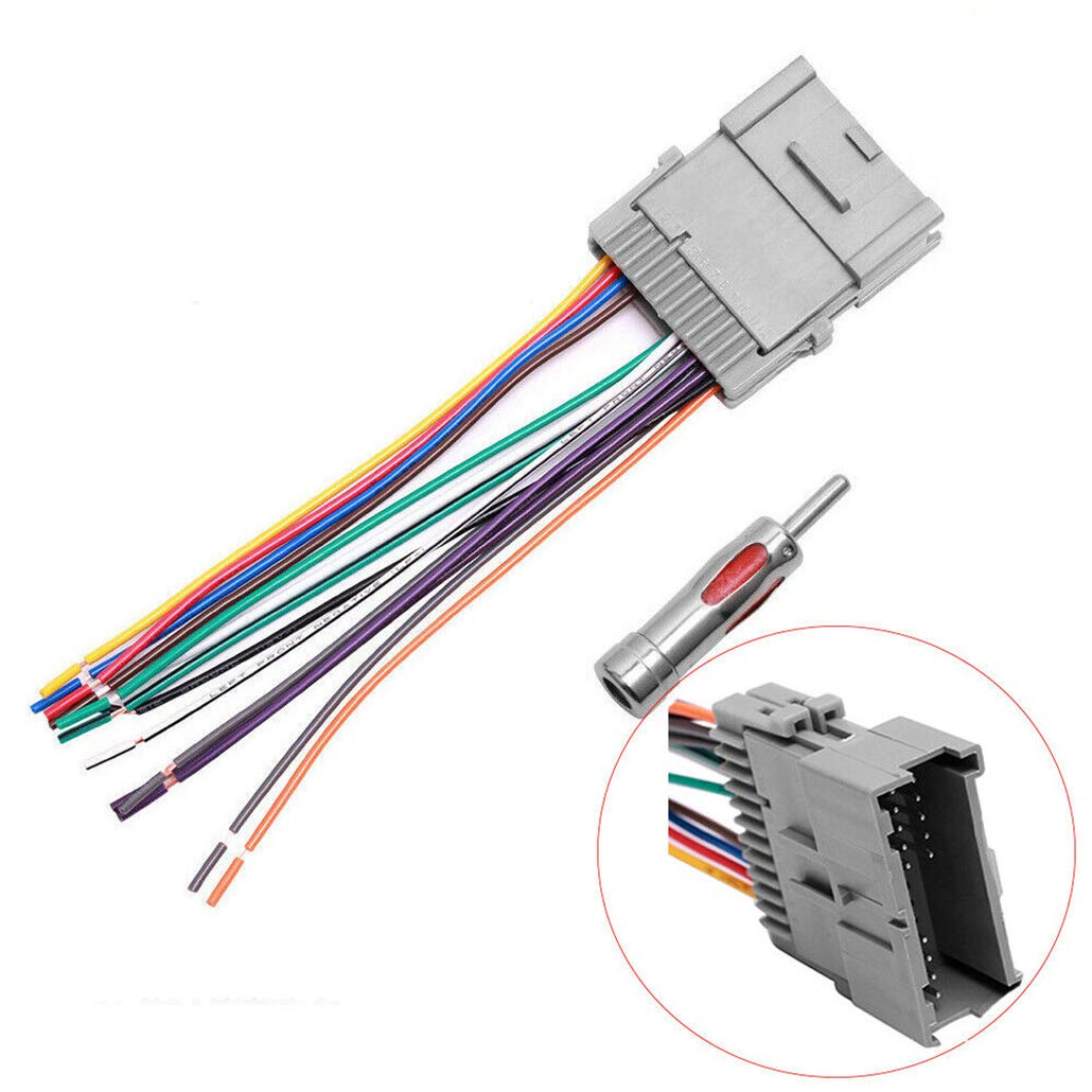 Stereo Radio Wiring Harness Antenna Adapter Replacement for Most GM Chevy GMC Pontiac Oldsmobile