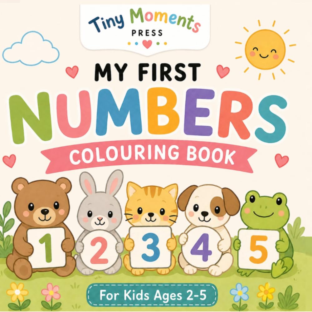 My First Numbers Coloring Book: Simple and Cute Numbers for Toddlers Ages 2-5 (Tiny Moments First Colouring Books)
