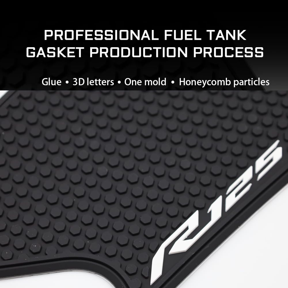 Yamaha YZF-R125 2023-2025 Motorcycle Side Fuel Tank Pad Protector Stickers Decal Black YZFR125