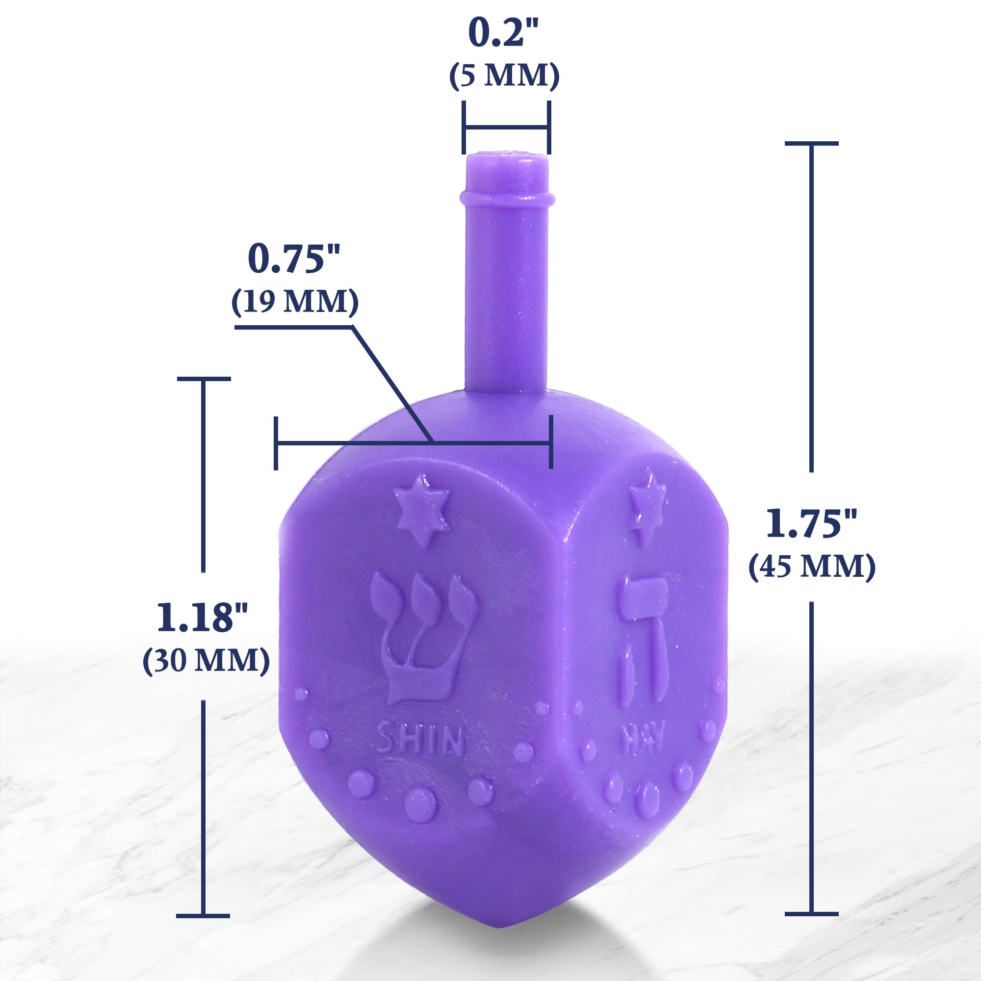 Amazon.com: Zion Judaica Plastic Hanukkah Dreidels Assorted Colors