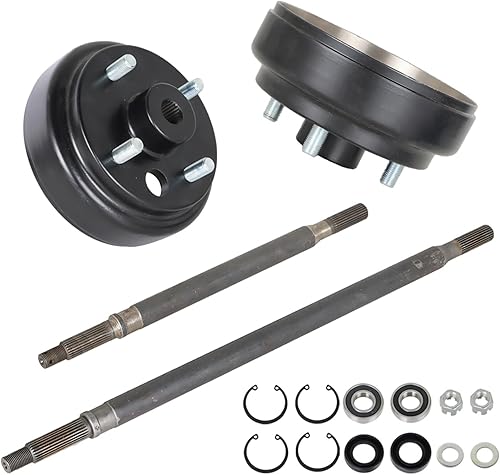 Miniatura 1 de labwork Kit de montaje de tambor de eje trasero y cubo de freno para carrito de golf EZGO 1982 en adelante 2 ciclos