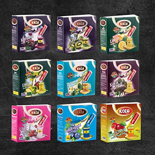 KOZA Instant Salep Getränkepulver Stick einzeln Verpackt 16er Pack | Pulver für Heiß oder Kalt Getränk | Türkische Trinkschokolade | Milchgetränk | Cay | Milchpulver | Sahlep