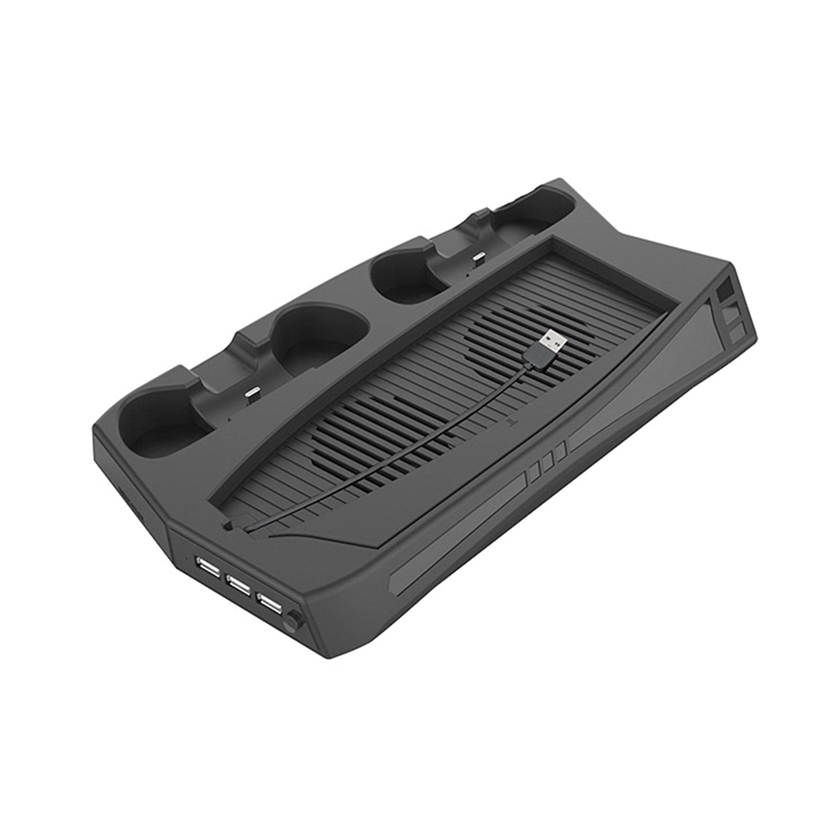 Denpetec Pionowy stojak ładujący do PS5, stacja ładująca do kontrolera PS5, pionowy stojak chłodzący kompatybilny z konsolą PS5