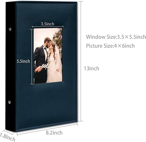 Miniatura 3 de Álbum de fotos con 300 bolsillos para fotos de 4 x 6 pulgadas, cubierta de cuero de primera calidad, álbumes de fotos, álbumes de fotos, álbumes de