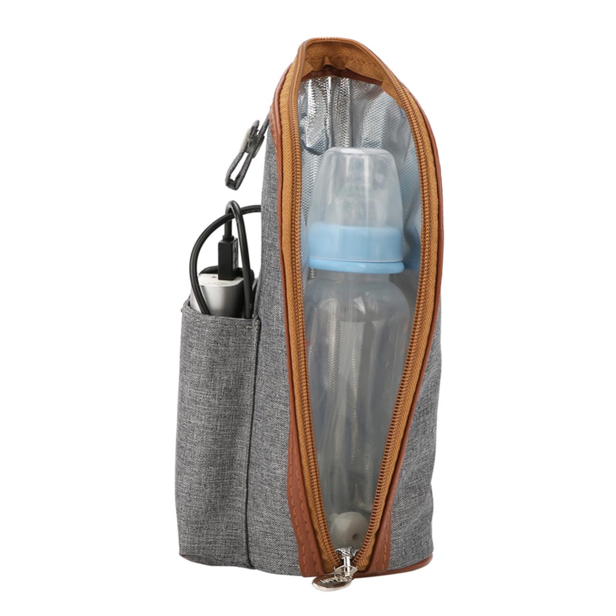 VICASKY 2ensembles -biberon Usb Portable Intelligent Avec La Surchauffe Réchauffeur De Lait Pour Pour Gris