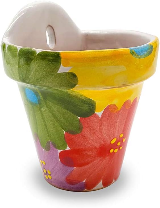 WG WATAGIFT HandPainted Ceramic Wall Plant Pot Primavera Outdoor