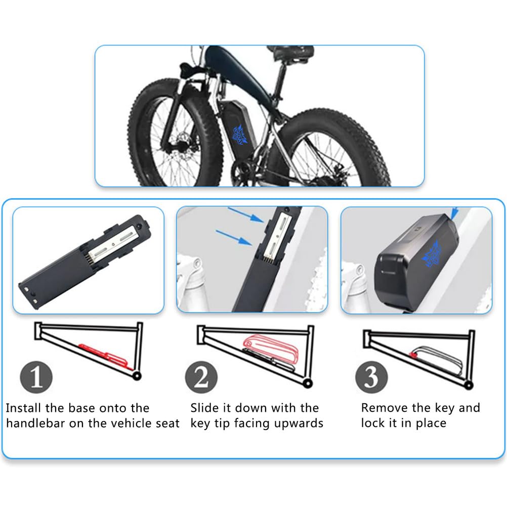 Batería de Iones de Litio de 48 V y 36 V (10,4 Ah, 12 Ah, 15 Ah y 17 Ah) con Cargador para Kit de conversión de Motor de 0 a 750 W.