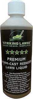 Worm Cast Reducer Lawn Liquid | Covers 500m² | Help Stop Worm Casts on Lawn | LAWN LIQUID Fertiliser For Lawns | Pet & Child Safe - Plant Based Grass feed | STRIKING LAWNS