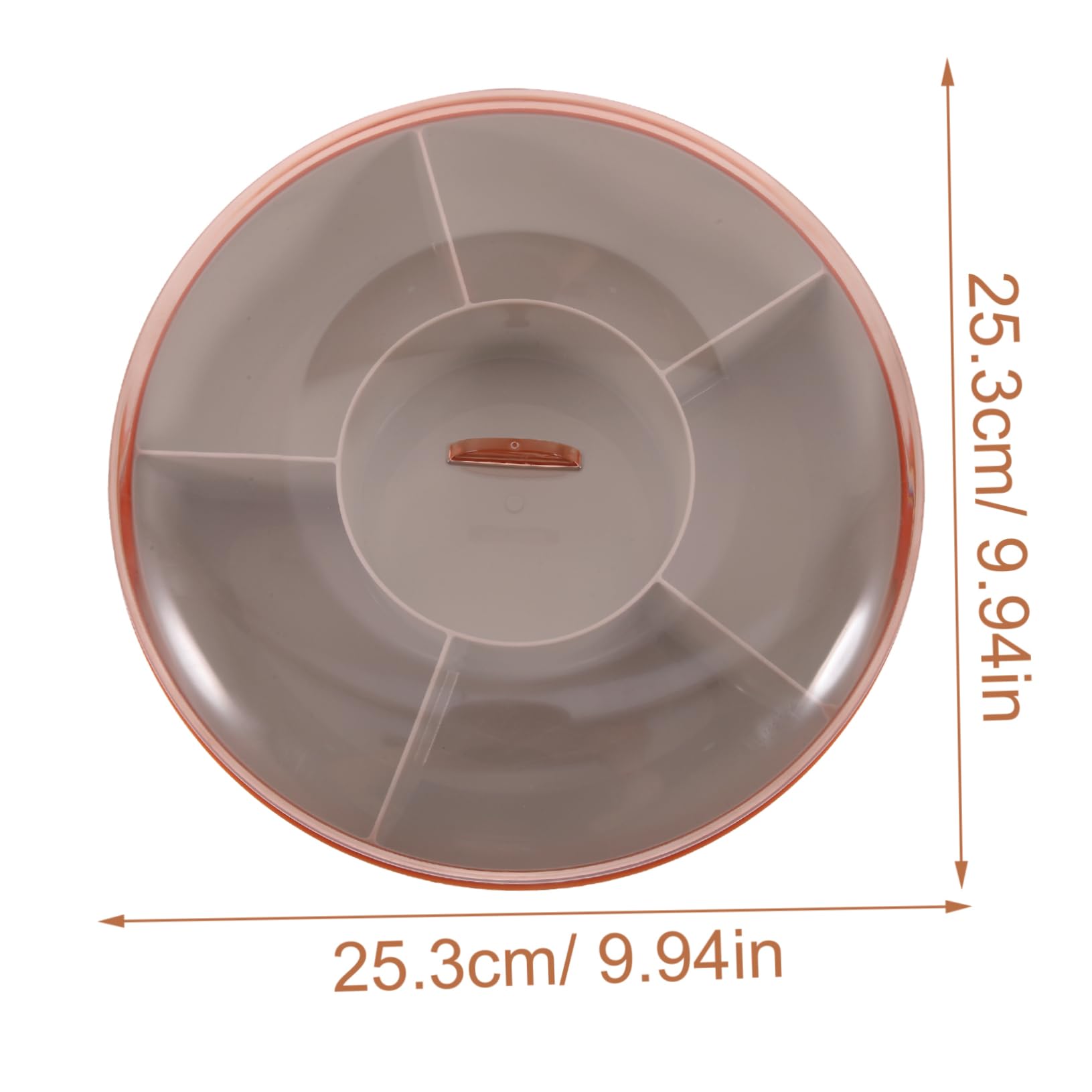 Ciieeo Divided Snack Storage Box Decorative Sweet Dried Fruit and Nut Tray with Lid Multi Functional Serving Container for Parties Picnics and Family Gatherings Safe Material