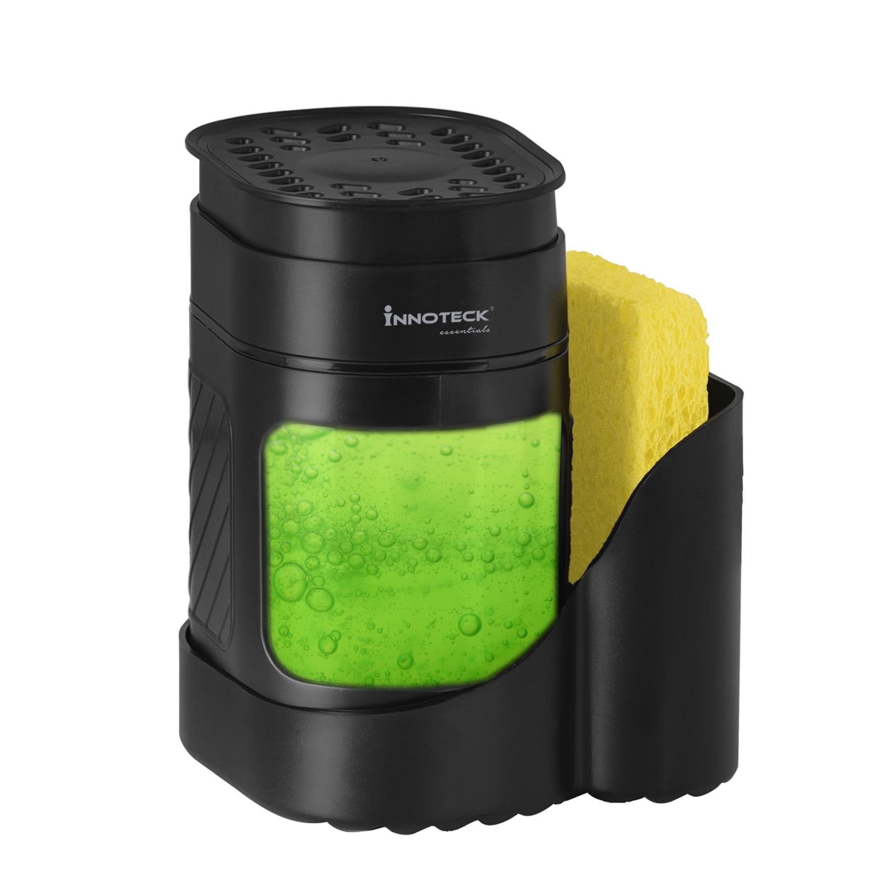 Innoteck Kitchen Sink Organiser with 3-in-1 Soap Dispenser, Sponge Holder & Sink Caddy, Dual Dish Soap & Hand Wash Dispenser