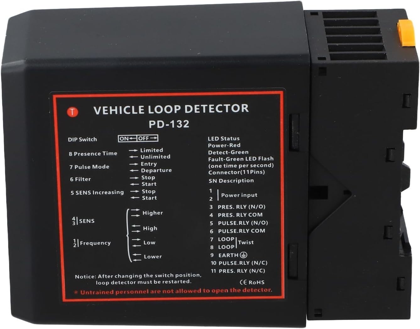 Vehicle Loop Detector With 12-24V DC Power Supply, Inductive Sensing, Adjustable Sensitivity, For Parking Barriers And Automatic Gate Systems(24V)