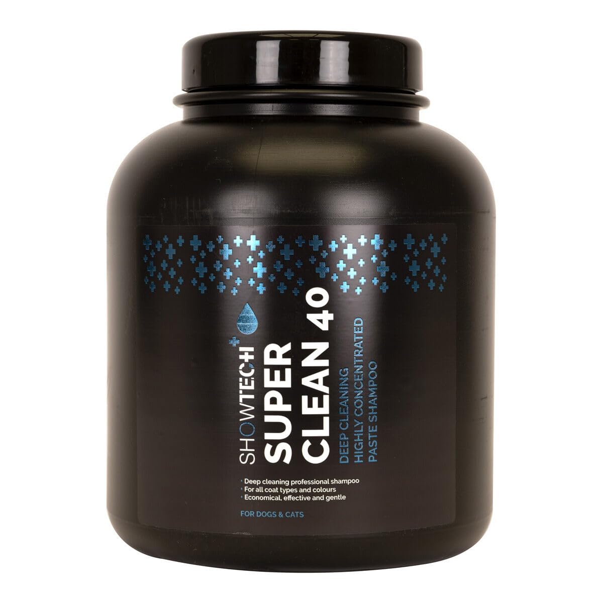 Show Tech+ Super Clean 40 Shampoo - Ultimate Pet Cleansing Power for Dogs & Cats | Deeply Removes Dirt & Odour | Achieve Immaculate Coats with Show Tech's Superior Cleaning Formula, 4.5L