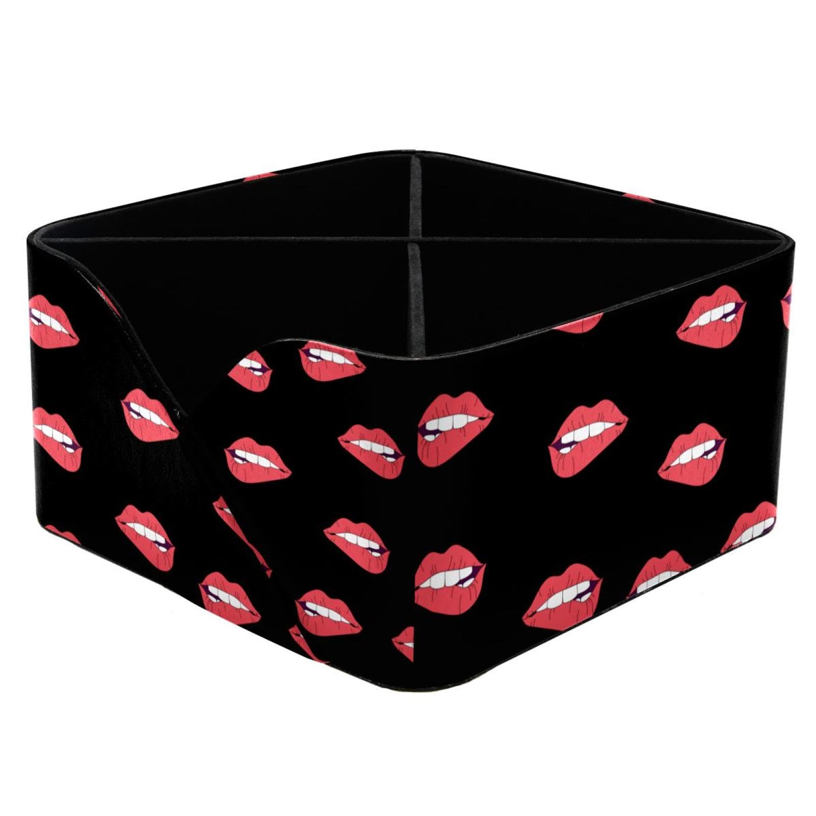 Organiseur de bureau noir et rouge à 4 compartiments pour stylos