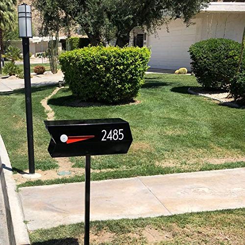 Modbox Usa Mid-Century Modern Curbside Mailbox | Solid Color (Black) #TOP4