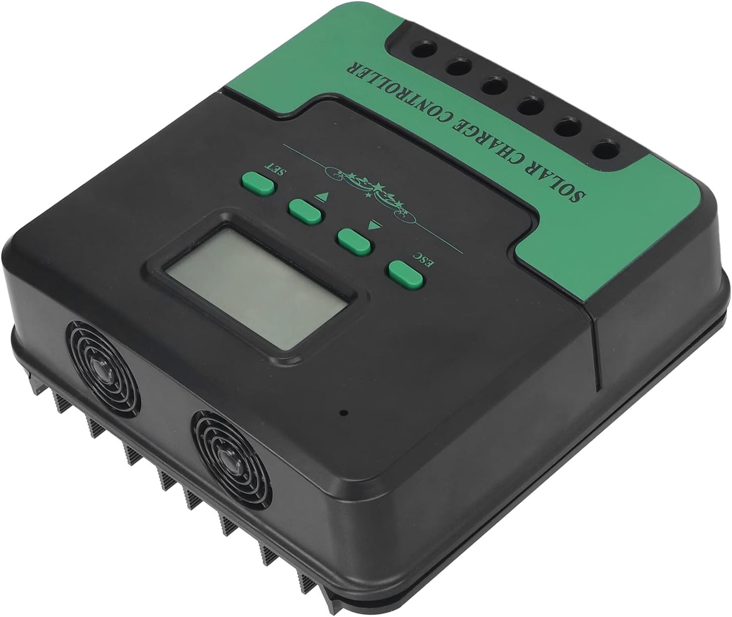 MPPT Solar Controller, 12V 24V Auto Solar Panel Regulator with LCD Display, USB Adjustable Parameter Renewable Energy Controller (40A)