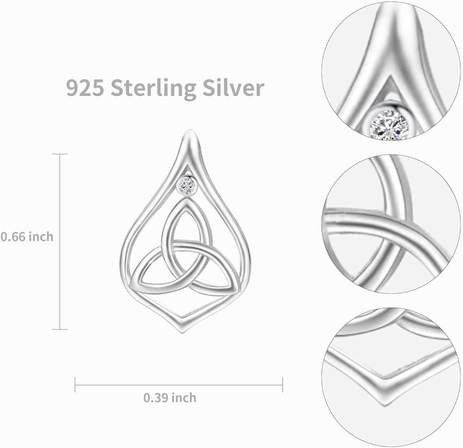 Celtic Dangle Earrings for Women Celtics Sterling Silver Earrings Irish Gifts Jewelry Celtic Knot Stud Earrings for Wife Celtic Jewelry Irish Hypoallergenic Earrings for Women - Image 6