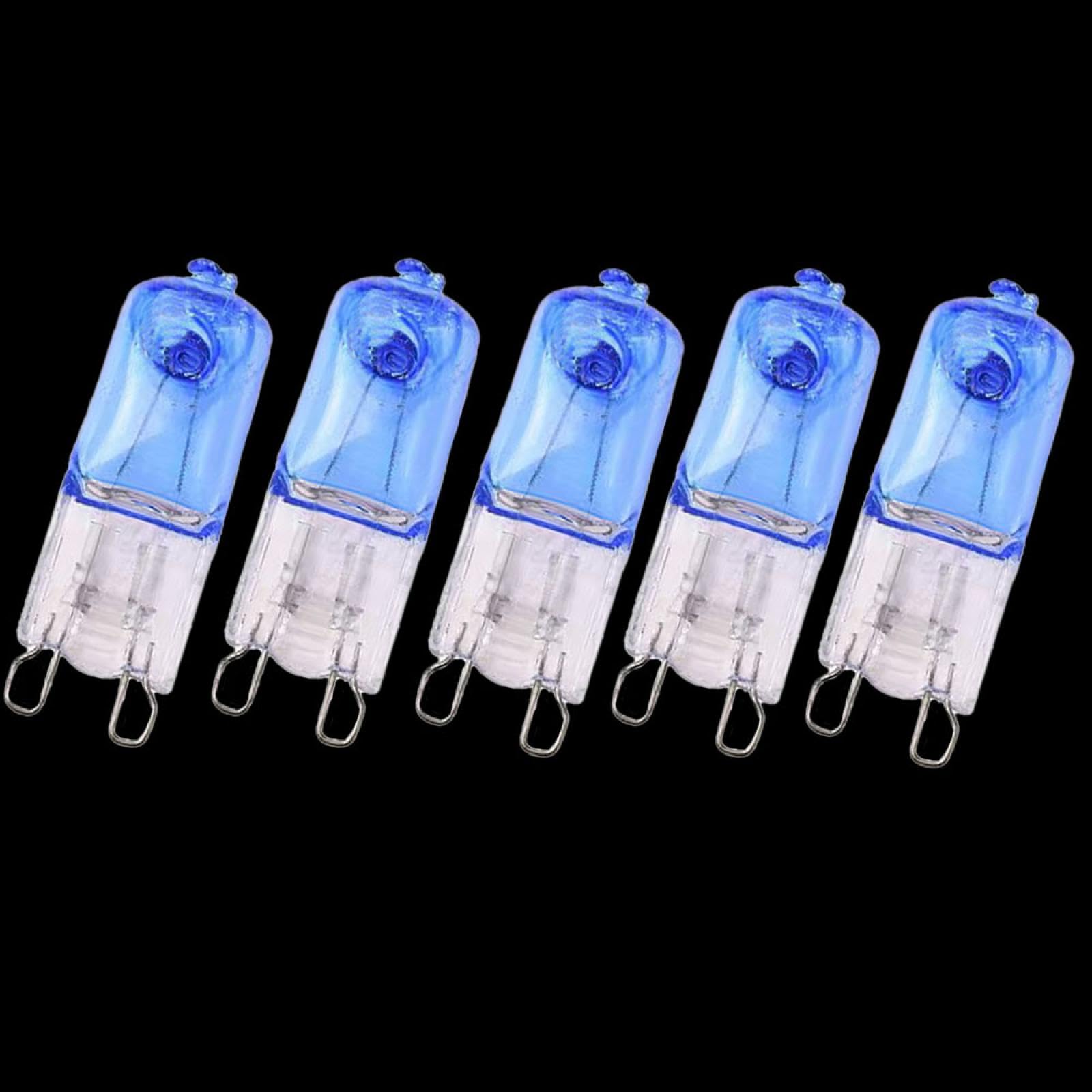 5PC G9 120 Volt 40 Watt Halogen Light Bulbs Replacement T4 JCD Type 230V 20W G9 Halogen Capsule Bulb for Ceiling Lights,Table Light,Cabinet Lights 120V 40W